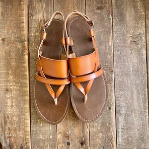 Brown leather sandals